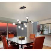fugesztett lampa kilenc izzos fem fekete letkezo nappali eloter haloszoba minimal desing modern elegans fiatalos lakberendezes kavezo szalloda felujitas.JPG